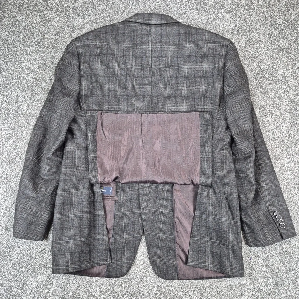 Joseph Abboud Heritage Blazer Mens 44R Plaid‎ Reda Super 110s Wool Sport Coat